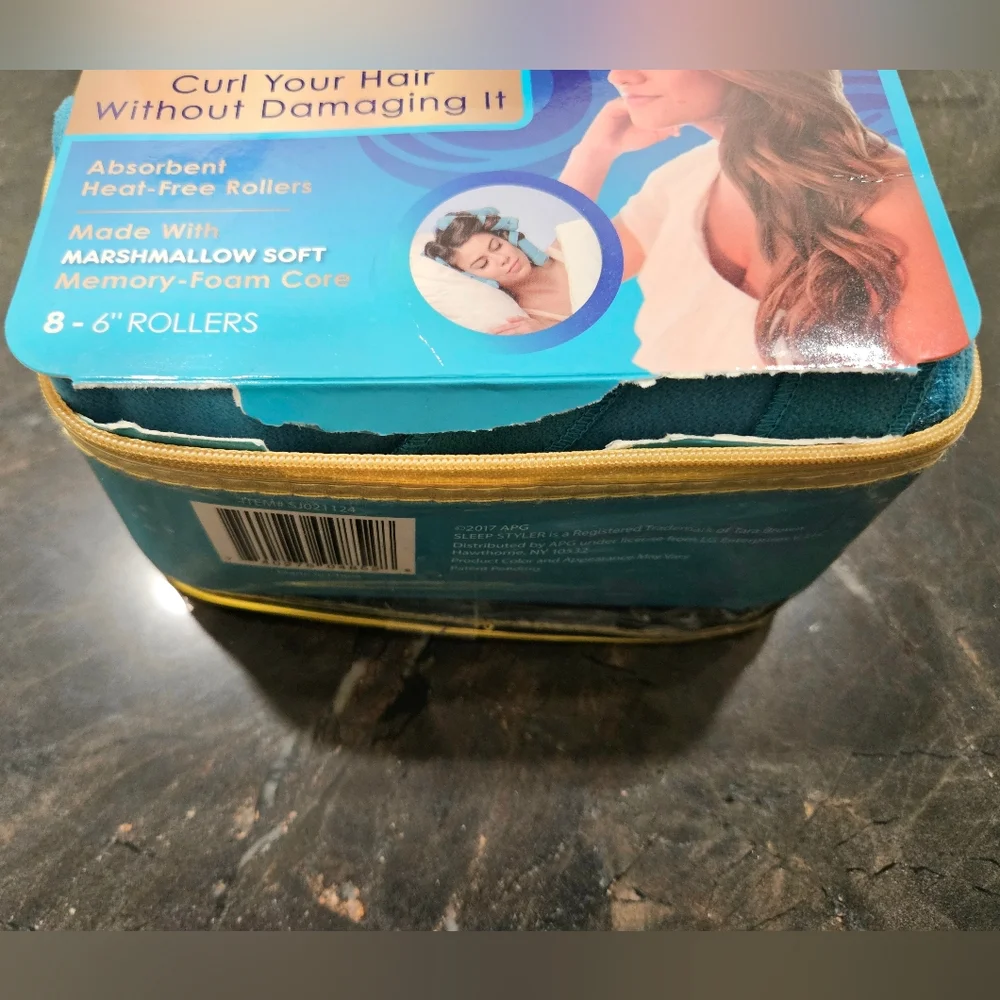 SLEEP STYLER Curlers 8 soft foam rollers Large hair waves L 6